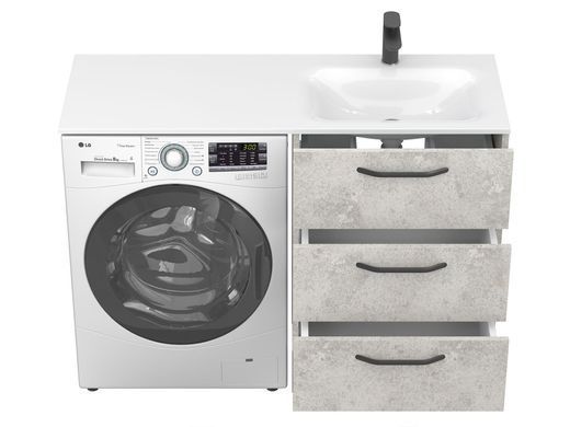 Тумба напольная MIRAGGIO TESSA / камень серый + раковина JESSEL 1200 R (8815280)