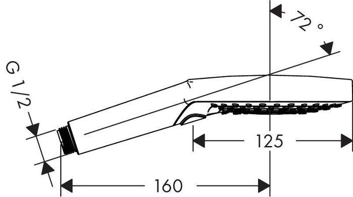 Ручний душ HANSGROHE RAINDANCE SELECT S 120 3JET P / чорний / матовий (26014670)