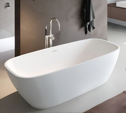 Ванна зі штучного каменю окремостояча TREESSE BRIO 170х72 / біла / матова (V297BO)