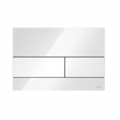 Панель смыва с двумя клавишами TECEsquare, стекло белое, кнопки-белые (9240800)