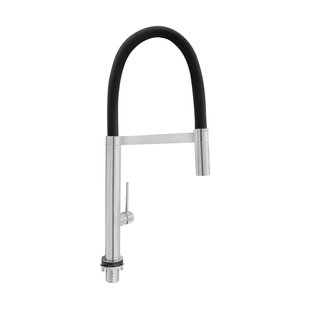 Смеситель для кухни Qtap Katuska с гибким изливом QTKTS91103AN Brushed Nickel PVD