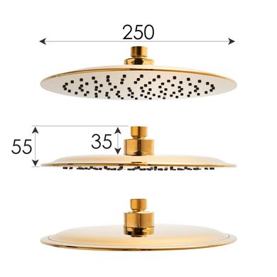 Душевой гарнитур Yoka OMAN 25 THERM L.GOLD золотой (BP.OMAN25-THERM-GLD)