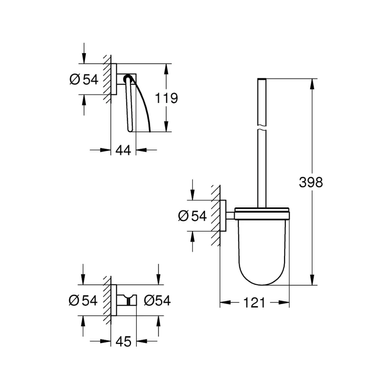 Набір аксесуарів 3в1 GROHE GROHE ESSENTIALS (40407001)