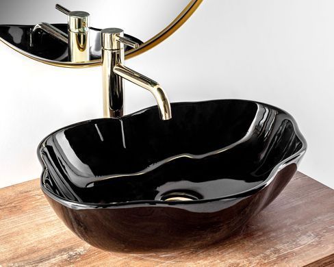 Раковина REA PEARL 51.5х37.5 / чорна (REA-U0858)