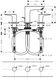 Змішувач для умивальника на 3 отвори Hansgrohe Talis E з донним клапаном, хром (71733000), Хром