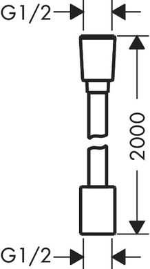 Душовий шланг HANSGROHE DESIGNFLEX / 200см / нікель (28230820)