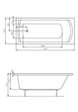 Ванна акриловая ROCA LINEA 160х70 (A24T018000)