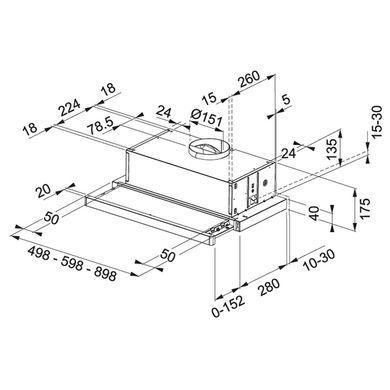 Вытяжка кухонная FRANKE FLEXA FTC 512H XS (110.0200.714)