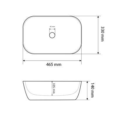 Раковина VBI RAVENNA SPACE GREY MATT 33х46.5 (VBI-011222)