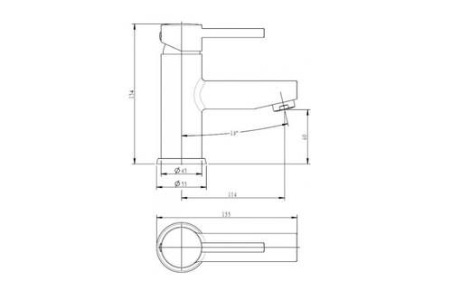 Змішувач для раковини KOLLER POOL ORION / 35 мм (OR0200)